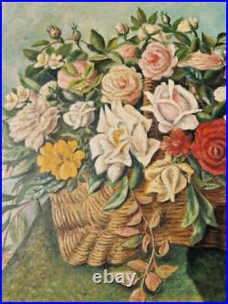Grande huile sur toile 1898 nature morte 15F bouquets de fleurs XIX Grande huile sur toile 1898 nature morte 15F bouquets de fleurs XIX