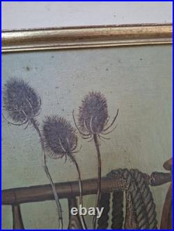 Grande nature morte huile sur toile signée Bertha Lombet Vintage Still Life Grande nature morte huile sur toile signée Bertha Lombet Vintage Still Life
