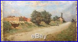 HOUZE Alexandre (1837-1908) Paysage HST Peintre Belge Wissant Lille