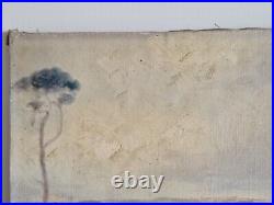 HST 1920 huile sur toile paysage marin bateau tableau ancien signé Marine
