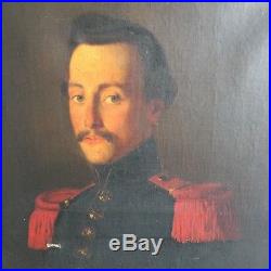 HST officier soldat Napoleon III painting portrait Empire XIXè artillerie huile