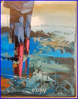 HUILE SUR TOILE (30x30CM) DE JEAN-PIERRE DOUCHEZ SOUS LE CRACHIN DE 2023