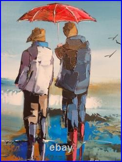 HUILE SUR TOILE (30x30CM) DE JEAN-PIERRE DOUCHEZ SOUS LE CRACHIN DE 2023