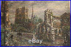 Huile Sur Toile Raymond Besse Notre Dame