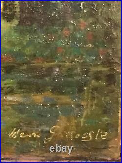 Henri Garouste 1890-1982 Huile sur toile Mare dans la foret 33X24 cm