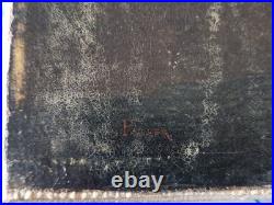 Henry Pether (1800-1865) Huile sur toile Lac au crépuscule peinture tableau art