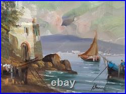 Huile Sur Toile École Italienne XXème Siècle Huile Sur Toile École Italienne XXème Siècle