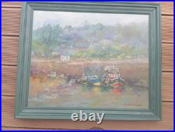 Huile Sur Toile Marine Bernard Delettre Honfleur Port De Peche