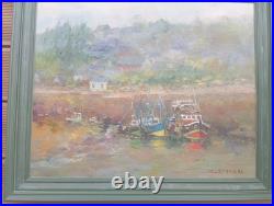 Huile Sur Toile Marine Bernard Delettre Honfleur Port De Peche