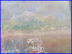 Huile Sur Toile Marine Bernard Delettre Honfleur Port De Peche