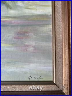 Huile Sur Toile Nature Morte Fleurs Encadrement Bois