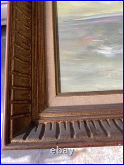 Huile Sur Toile Nature Morte Fleurs Encadrement Bois