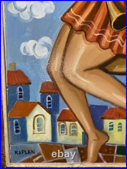 Huile sur Toile 12F 61x50 Isaac Kaplan Peintre russe Art Naïf
