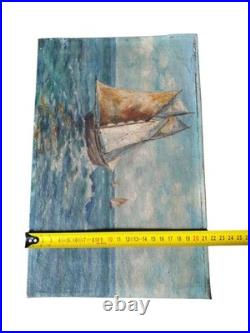 Huile sur Toile Décor Marin Fin XIXème