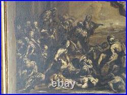 Huile sur Toile École Veneta Xvii Siècle 1600 Le Strage des Agneaux 70 X 56 CM