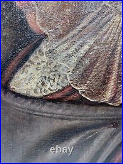 Huile sur toile Bianchi de Medicis coiffe bretonne 1917 Guerande Celtique Loire