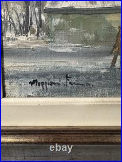 Huile sur toile École Italienne XXe vue de Milan signature en bas à gauche