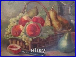 Huile sur toile Nature Morte. Ancienne. 41cmx 33 Cm