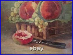 Huile sur toile Nature Morte. Ancienne. 41cmx 33 Cm