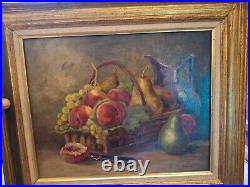 Huile sur toile Nature Morte. Ancienne. 41cmx 33 Cm