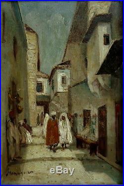 Huile sur toile, Orientaliste, Vincent MANAGO (1880-1936) Tableau ancien