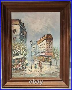 Huile sur toile Paris signée Caroline Burnett Oil on canvas Paris signed