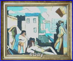 Huile sur toile SAINT TROPEZ signée au dos Huile sur toile SAINT TROPEZ signée au dos