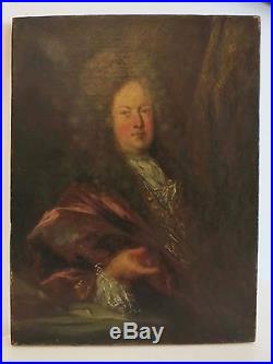 Huile sur toile XIXè. Portrait de NOBLE du XVIIIè. Grand Dauphin