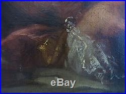 Huile sur toile XIXè. Portrait de NOBLE du XVIIIè. Grand Dauphin