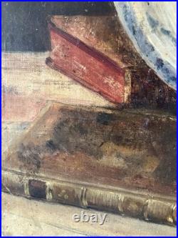 Huile sur toile XIXe impressionniste Nature morte au samovar Ecole Russe 54x65
