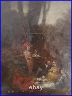 Huile sur toile XIXème suiveur A. Monticelli signée Laporte