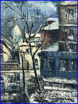 Huile sur toile, Yan Luc, École De Montmartre Paris, Années 59, Era Vlaminck