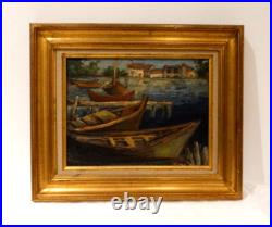 Huile sur toile au couteau signée Robert Signès, peintre gardois du XXème