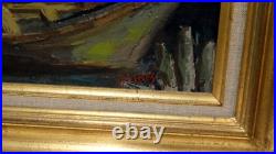 Huile sur toile au couteau signée Robert Signès, peintre gardois du XXème