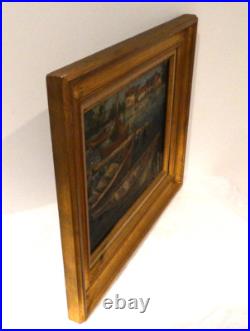 Huile sur toile au couteau signée Robert Signès, peintre gardois du XXème