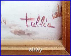 Huile sur toile de FONTE DE NEIGE signé Tullia