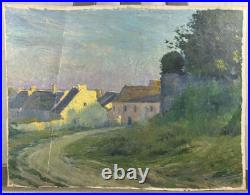 Huile sur toile impressionniste Ecole de Pont-Aven présumée Fin XIXe