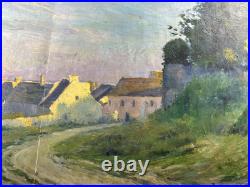 Huile sur toile impressionniste Ecole de Pont-Aven présumée Fin XIXe