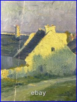 Huile sur toile impressionniste Ecole de Pont-Aven présumée Fin XIXe
