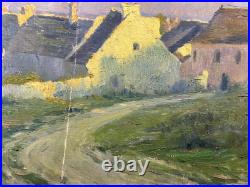Huile sur toile impressionniste Ecole de Pont-Aven présumée Fin XIXe