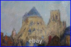 Huile sur toile impressionniste signée et indication à droite Paysage France