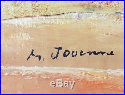 Huile sur toile peinture Michel Jouenne certificat paysage Beaujolais 100x73cm