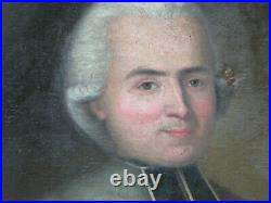 Huile sur toile portrait d'un avocat Fin XVIIIème 18ème siècle