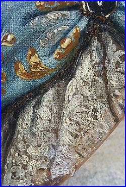 Huile sur toile portrait présumé Marie Thérèse d'Autriche époque XVII, 17ème
