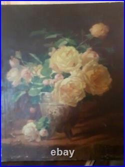 Huile sur toile roses anciennes Sur Toile 1907
