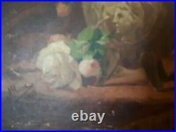 Huile sur toile roses anciennes Sur Toile 1907