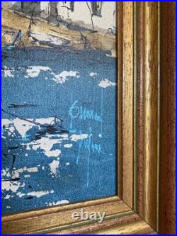 Huile sur toile signée Bernard Dufour (1922-2016), Marine, Bateaux, Cadaquès