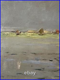 Huile sur toile signée École Italienne XIXe XXe vue de Venise 50x70 cm