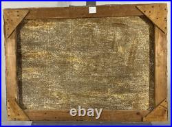 Huile sur toile signée École Italienne XIXe XXe vue de Venise 50x70 cm