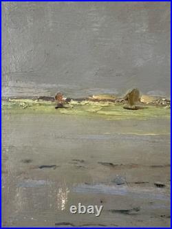 Huile sur toile signée École Italienne XIXe XXe vue de Venise 50x70 cm